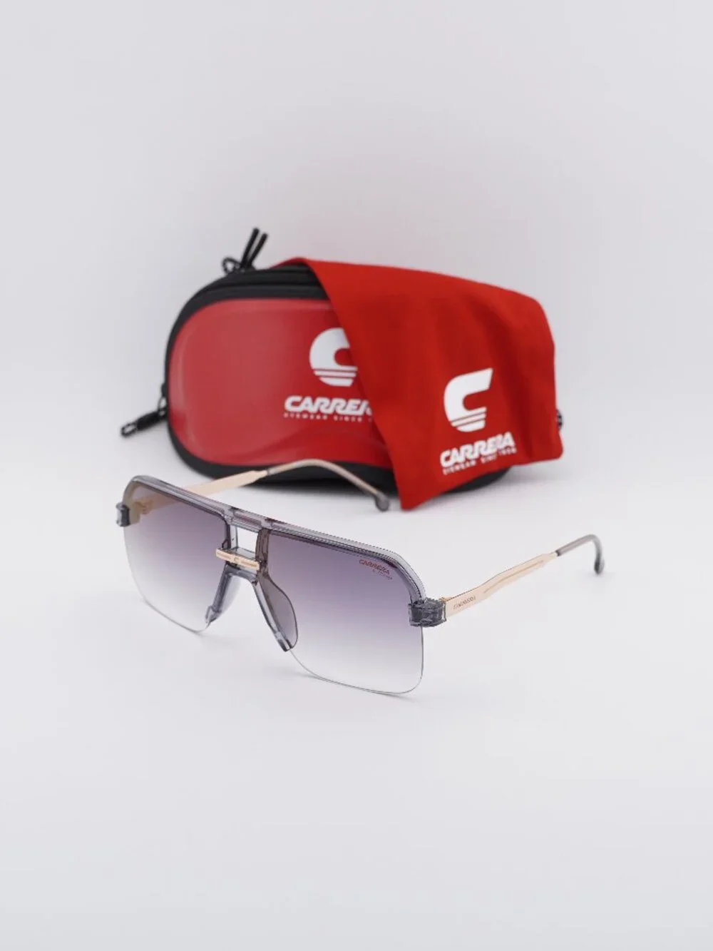 CARRERA 1066/S 0KB7 FQ Aviator Sunglasses - Grey / Gold Mirror